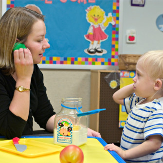 teacher with CDDE student