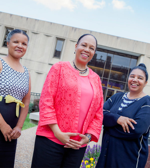 Three alumnae, part of the Fontbonne 8