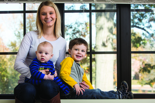 Danielle Barford and her sons, Thomas (left) and William.