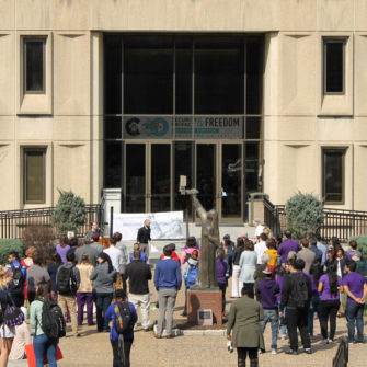 Hands Across Fontbonne Rally