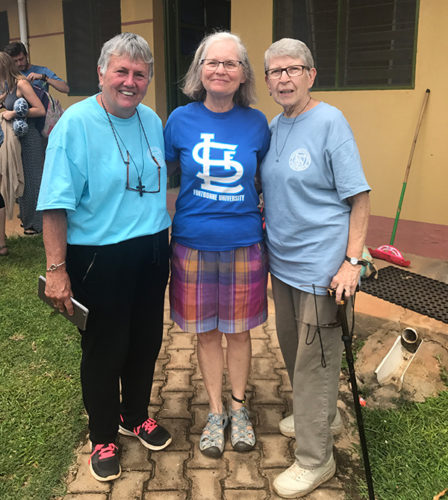 (l-r) Sr. Patty Clune, Mary Beth Gallagher, Sister Pat Murphy in Gulu, Uganda