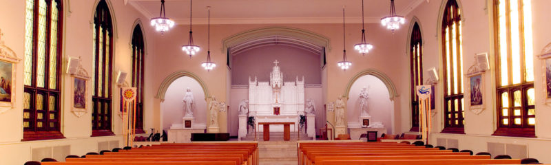 Inside the Doerr Chapel.