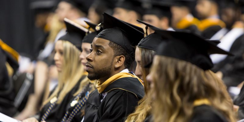 African American student at graduation.