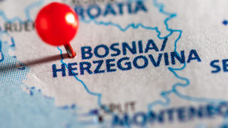 Map of Bosnia.