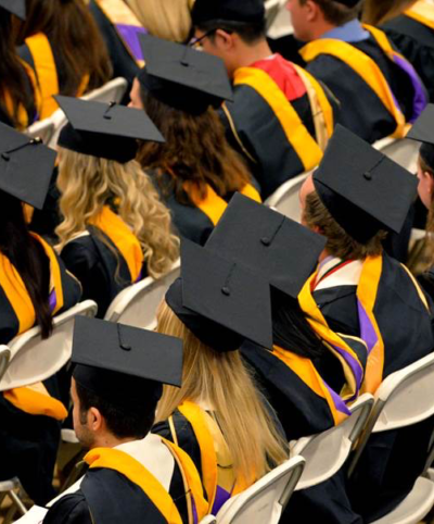 Students at graduation